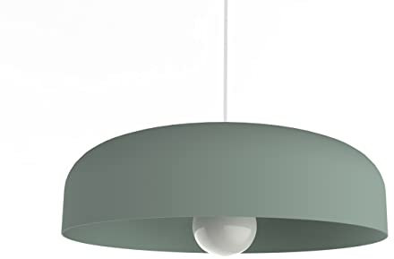 L+ Hängeleuchte aus Metall, zylinderförmig, Durchmesser 40 cm - 50 cm, Farbe Grün