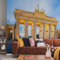 Wallepic Vlies Fototapete Stadt Berlin Brandenburger Tor Säulen 450 x 300 Moderne Tapete XXL Himmel Sonnenuntergang Wohnzimmer Schlafzimmer Büro Flur Wandtapete Br.450xHö.300