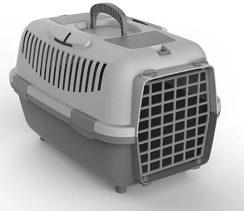 Nomade 3 Hundebox - Transportbox für kleine Hunde und Katzen - 60 x 40 x 38 cm - Kann bis zu 12 kg tragen. Robustes Polypropylen. Türen aus Kunststoff