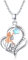 Vater Tochter Kette 925 Sterling Silber Herz Anhänger Mondstein Halskette Vater Tochter Schmuck Geschenke für Damen Mädchen（Daddy's Love is Alaways & Forever）