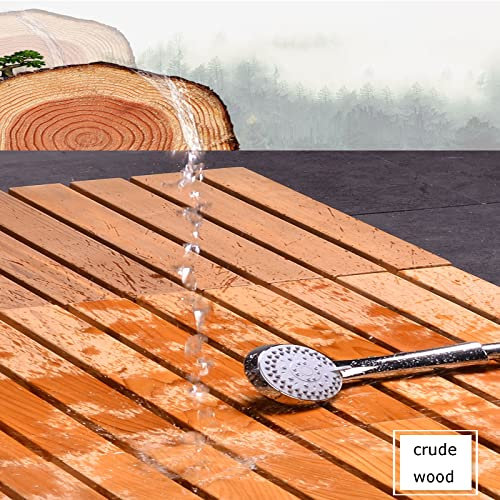 KDDEON Badematte aus Naturholz,Einfache Lagerung,Badezimmerzubehör aus Bambus,Bambus-Badematte für die Dusche,Lattenrost,für Badezimmerduschen,Badewannen,Fußböden (70x100cm/28x39in)