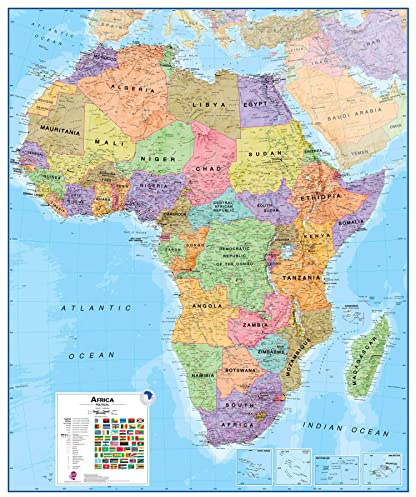 Africa Large Political Wall Map Paper | Maps International - Africa - Political Map