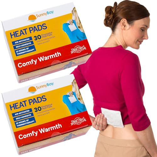 SunnyBay Klebepflaster zur Schmerzlinderung bei Nacken-, Knie- und Ober- oder Unterrückenschmerzen, luftaktivierte Wärmepads für Menstruationsbeschwerden, Steifheit, Verstauchungen und mehr, haftet an