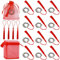 Annhao 36 pezzi Bomboniere Laurea Corona d'Alloro retrò portachiavi, sacchetti confetti rossi gadget, Sacchettini per Caramelle Gioielli Regalo, per Compleanno, Matrimoni, Feste