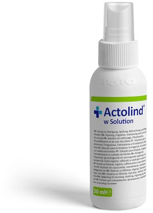 Actolind W Solution – Antibakterielle Wundspüllösung zur Reinigung, Befeuchtung und Pflege von Wunden – Hautfreundlich & Schmerzfrei (50 Ml.)