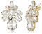 Clearine Ohrclips auf Hochzeit für Damen Braut Teardrop Marquise Schliff Strass Statement Ohrringe für Prom Party klar Gold-Ton