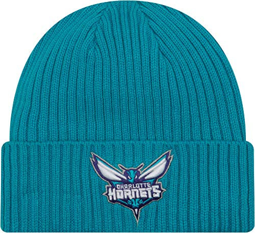 New Era Unisex-Erwachsene NBA Official Sport Knit Core Cuffed Knit Beanie Hat, Charlotte Hornets, Einheitsgr��e