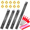 RupXinSplend Lathe Turning Holders Threading Tools Bit Set 14pcs - Metal Lathe Cutting Tools 4pcs 1/2 Shank Threading Holder Boring Bars+10pcs Indexable Carbide Inserts CCMT09T304 for Lathe Tools