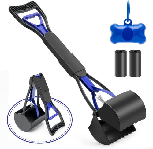 VacFreKep 60cm Pala de Perro,Recoge Cacas de Perros,Pala para Recoger Caca de Perro, Foldable Dog Pooper Scooper