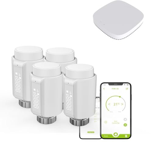 Qiumi heizungsthermostat smart Zigbee Digital Thermostat Heater, App Control, Alexa, Google Assistant, Energy Saving,Easy Installation