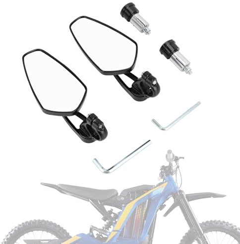 IUVWISN Motorrad Spiegel Rückspiegel 7/8 22mm Lenkerendenspiegel für Surron Sur Ron Light Bee X/S Talaria Sting MX3 MX4 MX5 Electric Dirt Bike