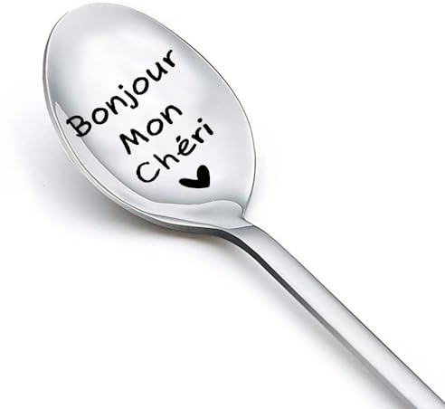 Cadeau D'anniversaire Homme Cadeaux Saint Valentin Couple Bonjour Mon Chéri Cuillère Cadeau Couple Amoureux Petit Ami Cuillère à Café Dessert