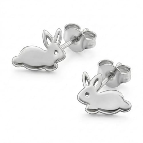 FIVE-D Kinder Ohrringe Ohrstecker Hase 925 Sterling Silber Ostern Mädchen