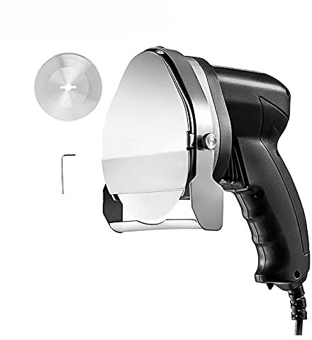 OHaGin Affettatrice elettrica per Kebab a Batteria, taglierina giroscopica Portatile da 80 W, Coltello da Taglio per Kebab, affettatrice Kebab più Sottile da 0,5, taglierina giroscopica a 2 Lame