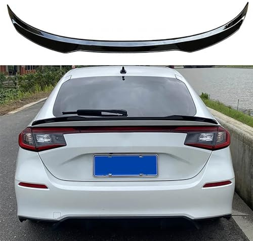 GOYMFK Auto Heckspoiler Hintere Kofferraum Dachspoiler für Honda Civic 11th Fließheck 2022 2023 Exterieur Zubehör,Glossy Black