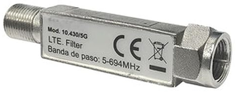 Filtro LTE per antenne, connettori F Femmina a F Maschio, Migliora il segnale e Riduce le interferenze nelle comunicazioni wireless.