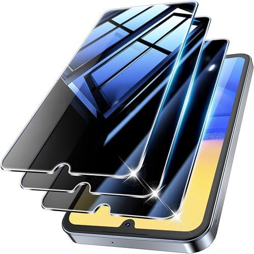 Tentoki Sichtschutz für Samsung Galaxy A15 4G/5G panzerglas, Full Screen Anti-Spy Privacy Panzer Schutz Glas [2 Stück] Kratzfest, Anti-Fingerprint und blasenfrei