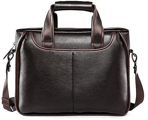 HXFFXHF Maletines de cuero Bolsas de mensajero para computadora portátil para hombres y mujeres La mejor bolsa de oficina, escuela, universidad (color: negro, tamaño: 9 cm x 27 cm x 37 cm)