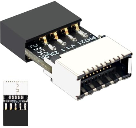 USB C Motherboard Adapter, USB 2.0 Motherboard Adapter, USB 2.0 Chassis Motherboard mit 9-poligem Stecker - Typ C Stecker Verlängerungsadapter, Hochgeschwindigkeitskonverter Stecker auf He