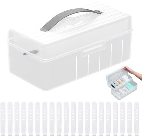 Pilikoll G Caja Organizadora de Cables de Doble Capa con Tapa Caja de Cables de Doble Capa a Prueba de Polvo con 20 Bridas de Cables Organizador de Cables para Escritorio Oficina Hogar