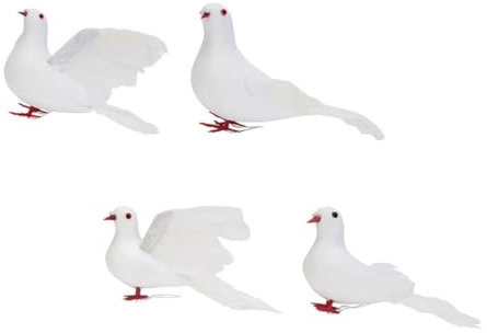 Ciieeo Herzstück Tisch Dekorationen 4 Stücke Lebensechte Simulation Tauben Für Szene