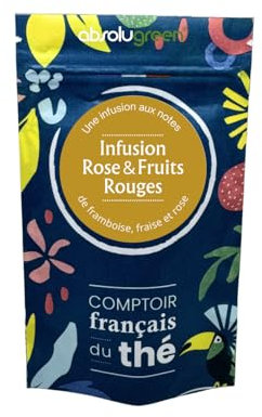 Infusion Rose & Fruits Rouges - Comptoir Français du Thé - Infusion framboise, fraise & rose - Maison Française - Infusion en vrac