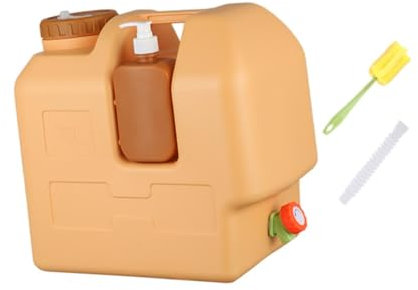 QSTDGVPW Bidon Eau avec Robinet, Robinet Contauteur de Stockage d'eau avec Distributeur de Savon, Jerrican d'eau Alimentaire de Camping, pour Activités de Plein Air, Caravane, Randonnée