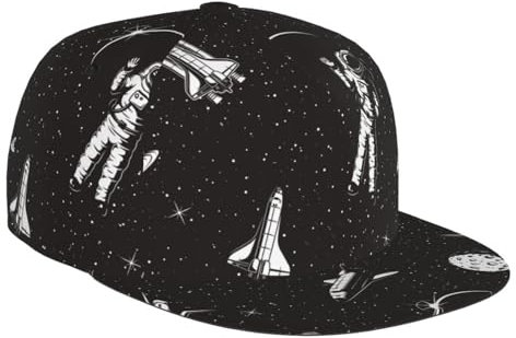 Weltraum Universum Astronaut Schwarz Und Baseball Cap Leichtgewicht Verstellbare Baseballkappe Für Auf Reisen Teenager Herren