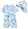 WYTbaby Badeanzug Baby Uv Kleidung Einteiler Kurzärmel Uv Schutzkleidung für Baby Junge Mit Sonnenhut,1-2 Jahre