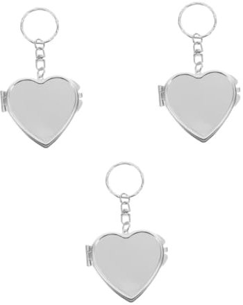 BESPORTBLE 3 Ensembles Petit Miroir Rond Porte-Clés Miroir Pliant s De De Maquillage Lumineux De Maquillage Porte-Clés Compact Petit 2 pièces * 3