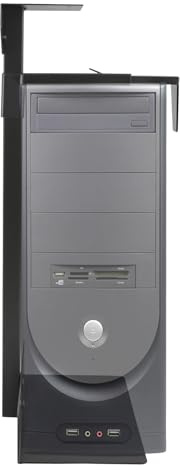 Halterung unter dem Schreibtisch verstellbare Computergehäuse-Halterung Hängende Host 30kg Tragkraft Höhenverstellung 10-47cm für PC Aufbewahrung Platzsparend Büro Schwarz