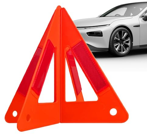 Zopoee Warndreieck, Warndreieck Für Auto & KFZ, Reflektierendes Warnsymbol Für Auto, Leicht Und Effektiv Unfall-Pannenhilfe Gadget Für Maximale Sicherheit Im Straßenverkehr 26x23 cm