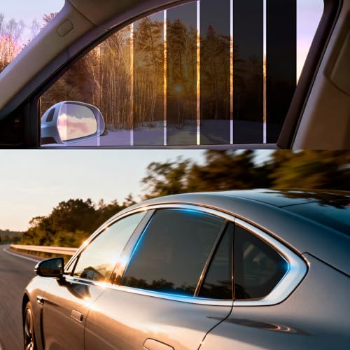 JHCHAN Tönungsfolie Auto 75cm x 3m 25% VLT - Scheibentönungsfolie Sonnenschutzfolie selbstklebend, UV & IR Schutz, Gegen Hitze und Blendung, Kratzfeste Sichtschutzfolie für Auto, Van, LKW, Hausfenster