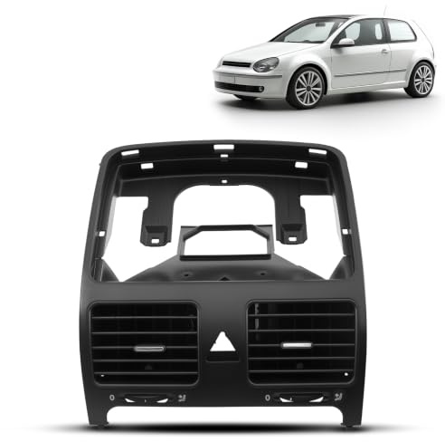 maXpeedingrods Rejilla de ventilación AC para VW Golf 5 para VW Jetta 5 para VW Rabbit 2004-2011 1K0819728 Aire Acondicionado Plata Negro