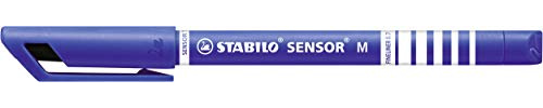 STABILO - Fineliner mit gefederter Spitze - SENSOR M - medium - Einzelstift - blau