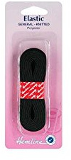 Knitted Elastic 1m x 32mm Black