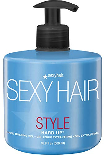SexyHair Style Hard Up Hard Holding Gel, 16.9 Oz | Extreme Hold | Non-Flaking Formula | All Hair Types