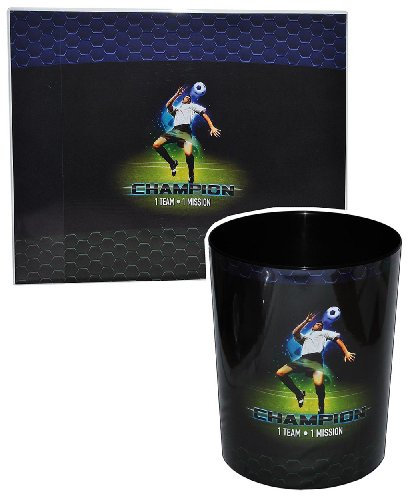 alles-meine.de GmbH 2 TLG. Set: Schreibtischunterlage + Papierkorb Fussball - Unterlage/Knetunterlage/Tischunterlage für Jungen Kinder Fußball Champion Sport