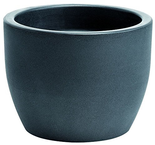 hydroflora 63001440 Vaso Nicoli Hera, Diametro 40 cm, Altezza 30 cm, Colore Antracite Opaco