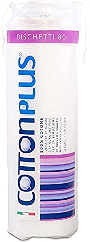 Cotton Plus Pads 80 Stück - Beauty Line | Weiche und langlebige Make-up-Entferner-Pads aus reiner Baumwolle