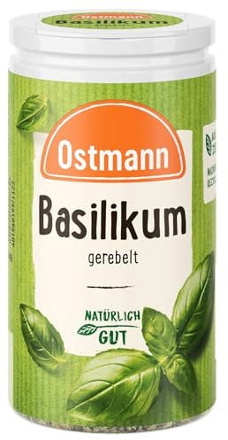 Ostmann Gewürze - Basilikum gerebelt | 12.5 g in der Streudose | Nachfüllbare Verpackung | Mit praktischem Streuaufsatz
