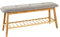 HAKU Möbel Banc Bambou, Gris, Bambou, recouvrement Tissu - Dim.: L 100 cm x H 44 cm x P 30 cm, Style: Bohemian