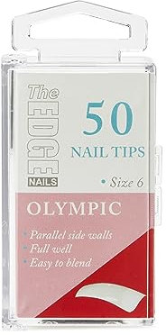 THE EDGE Olympic Nail Tips Size 6 (50 pack) - Strong Nail Tips