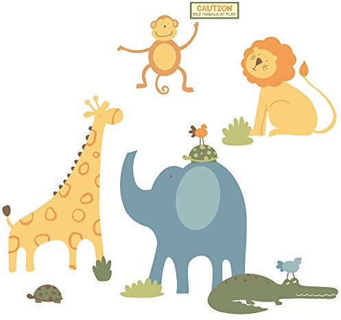 RoomMates Zoo Animals Wandsticker mit Tiermotiven Mega-Pack