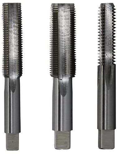 Drill America serie DWT Qualtech - Set di rubinetti filettati a mano in acciaio ad alta velocità, finitura non rivestita, con gambo a testa quadrata, 5/8-18, confezione da 1
