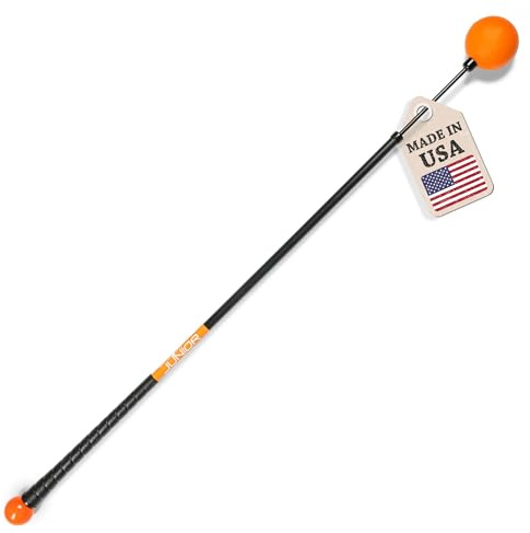 Orange Whip Golf Swing Trainer Aid Patented & Made in USA for Improved Rhythm, Flexibility, Balance, Tempo, and Strength *American Made*