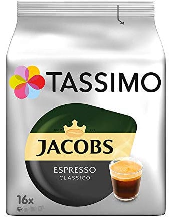 Tassimo Jacobs Espresso Classico Lot de 16 capsules de café 118 g