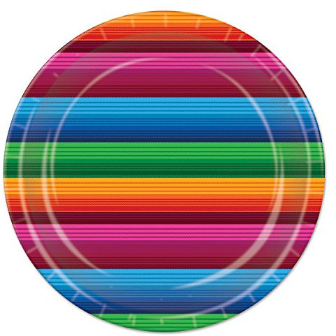 Beistle léopard Fiesta Assiettes, 22,9 cm, Multicolore