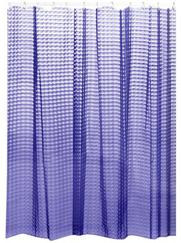 MSV Cotexsa by Premium Anti-Schimmel Eva 3D Duschvorhang - Anti-Bakteriell, waschbar, 100% wasserdicht - Lila“ 180x200cm – Made in Spain