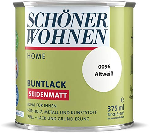 DurAcryl Buntlack Altweiß 375 ml RAL 0096 Seidenmatt Schöner Wohnen